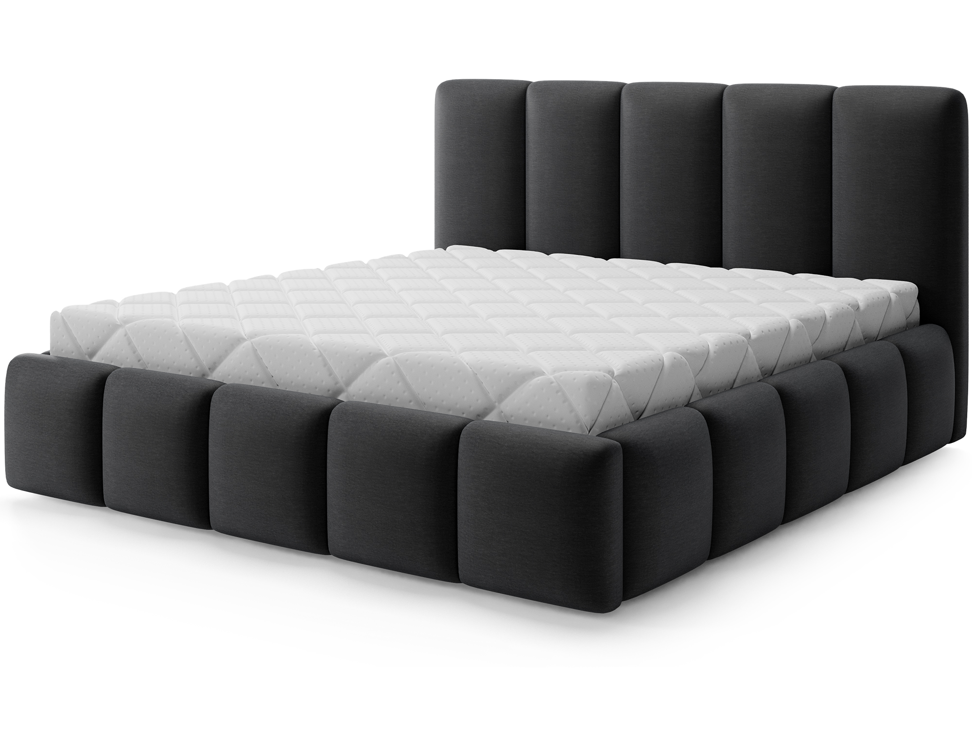 Postel Edvige + drevený karkas + Plynový zdvíhač + Kontajner 140x200