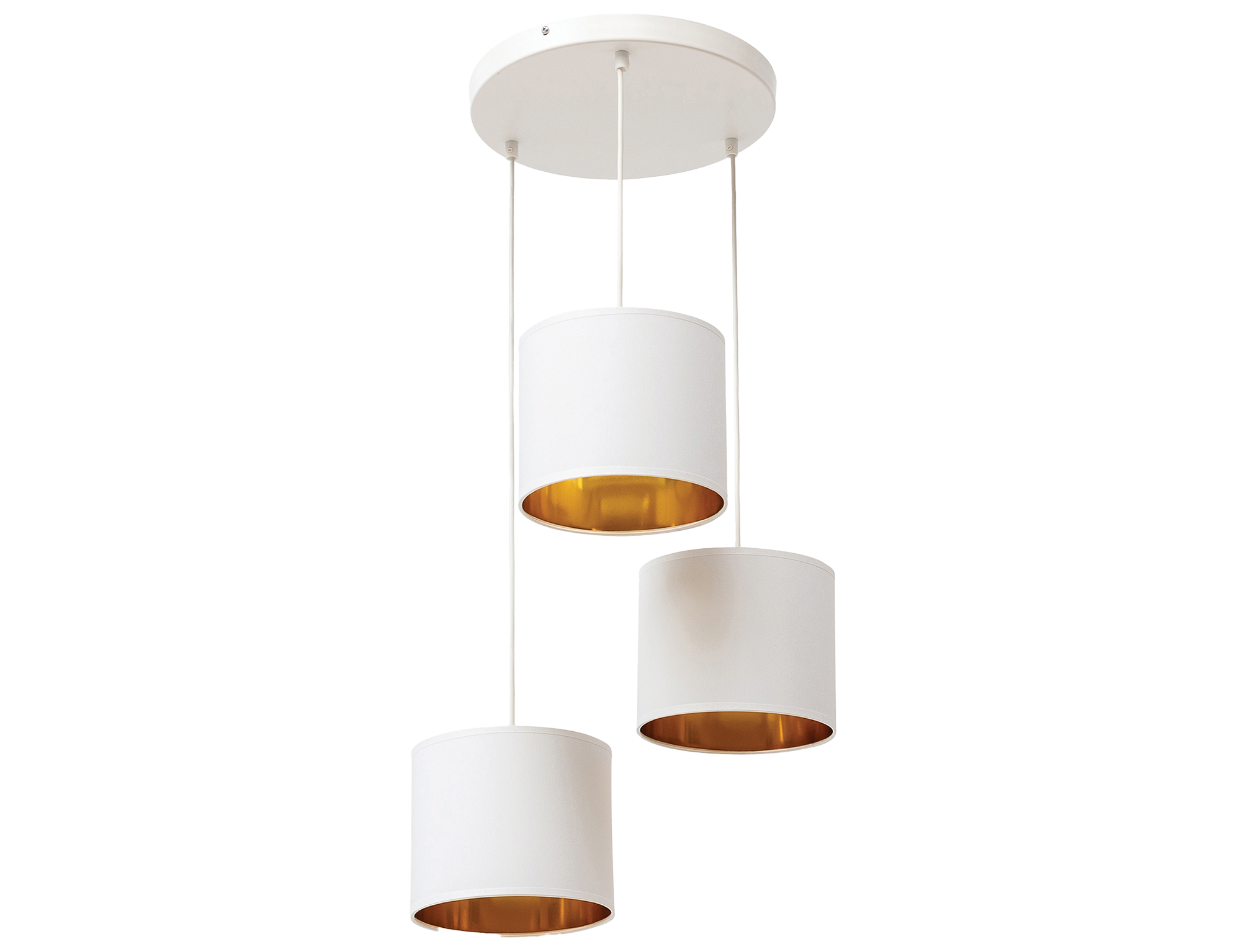 Vespillo, 45x45x105cm zavesená 3 biely/zlatý