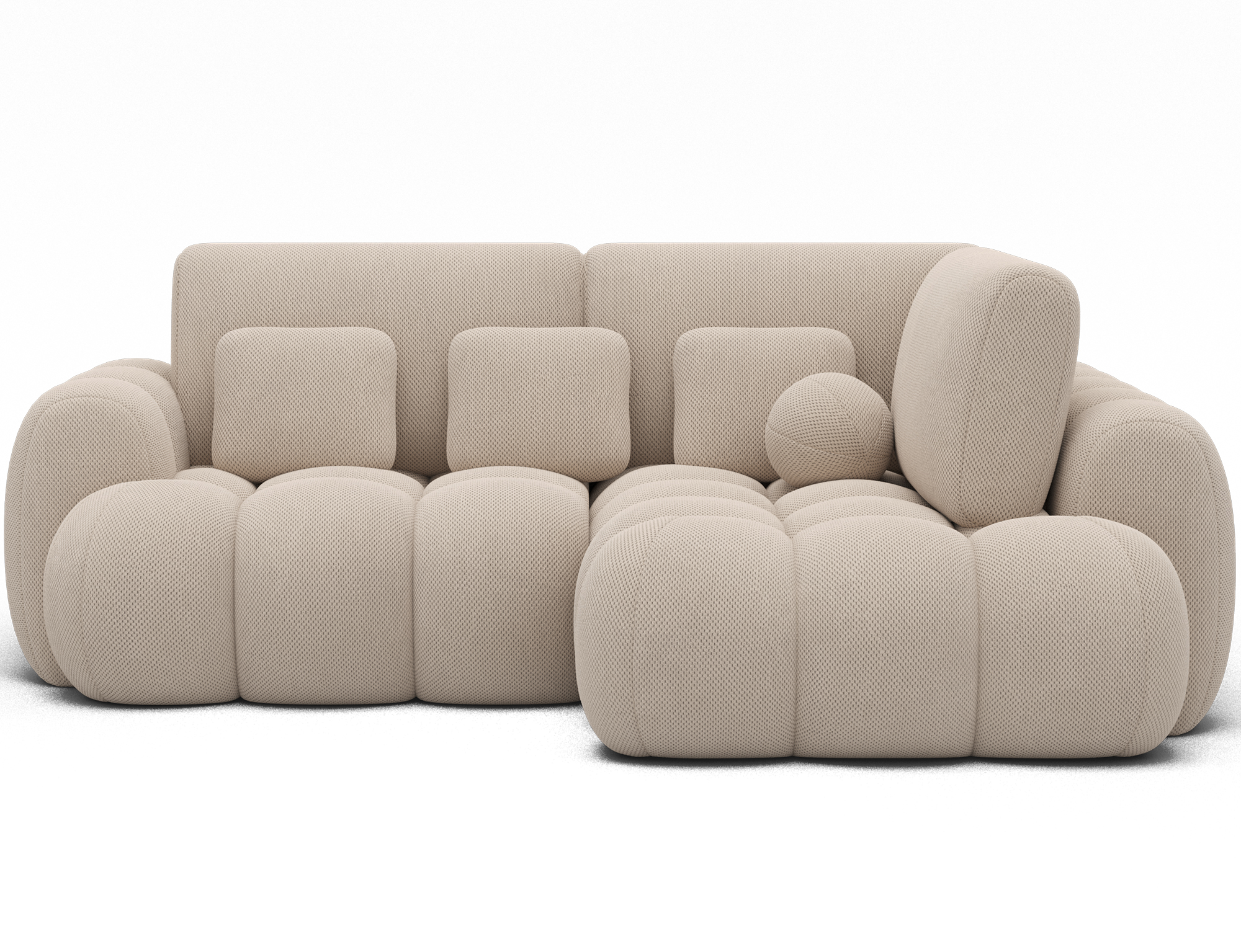 Rohová pohovka Cozion s funkciou spania a úložným priestorom, béžový velúr, pravé vyhotovenie